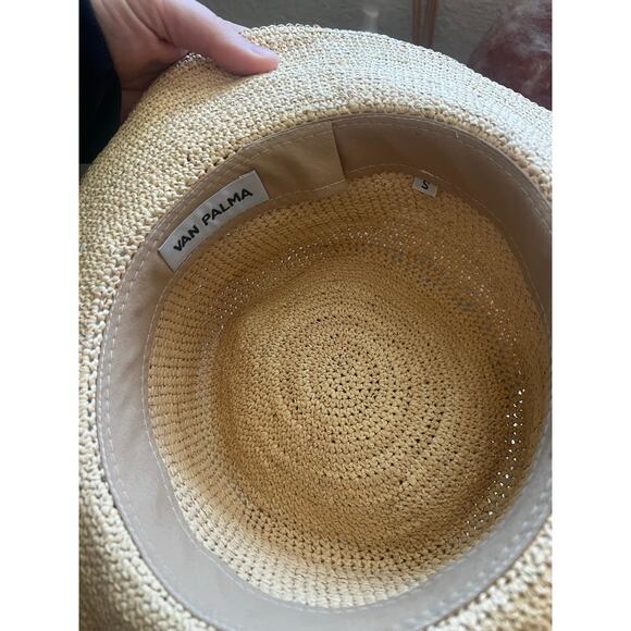 Van Palma Anthropologie Straw Hat in Beige Cream